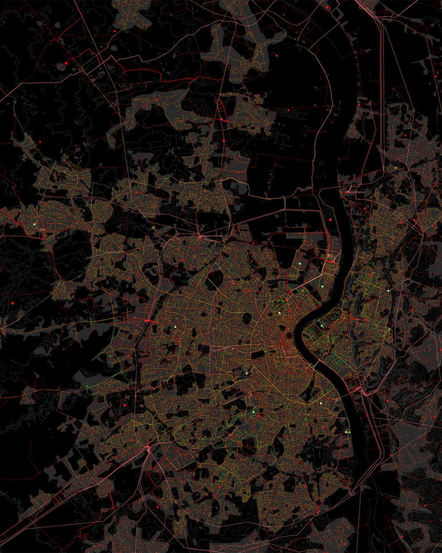 Carte de la métropole de Bordeaux